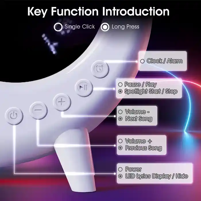 XM-G69 Design Functional Speakers Wireless Bluetooth Alarm Clock Speaker With Lamp LED Light